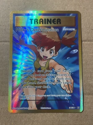 Misty’s Determinatoin (108/108) år 2016 - Säljer ett fint Misty’s Determination Full Art-kort från XY Evolutions-serien. Ett populärt samlarkort med snygg holo-design som passar perfekt till Pokémon-samlingen.  • Full Art Ultra Rare • Set: XY Evolutions • Nummer: 108/108 • Engelskt kort • Skickar i sleeve/toploader