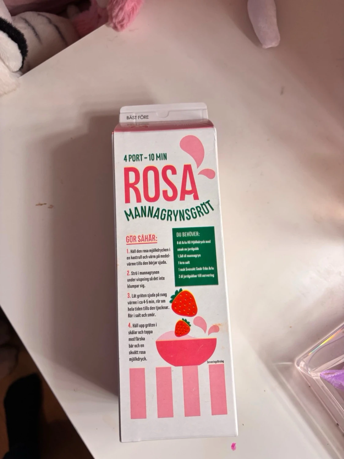 Arla Rosa Mjölk jordgubb 1L - 3