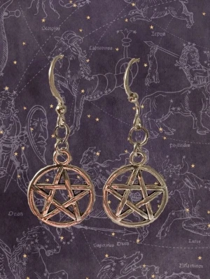 Pentagramörhängen - Nickelfria krokar med pentagramberlocker⭐️🔮✨