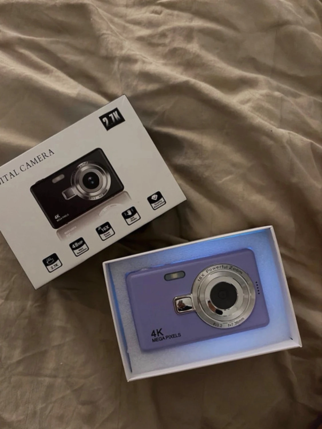 Lila digitalkamera 4K 27MP