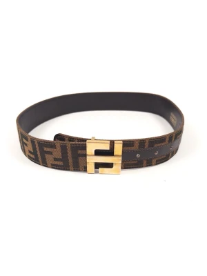 FENDI Zucca Belt (W25-28) - Information about the product: FF Logo all over.  Condition: Minimal wear to the buckle. Leather part is in very good condition. 