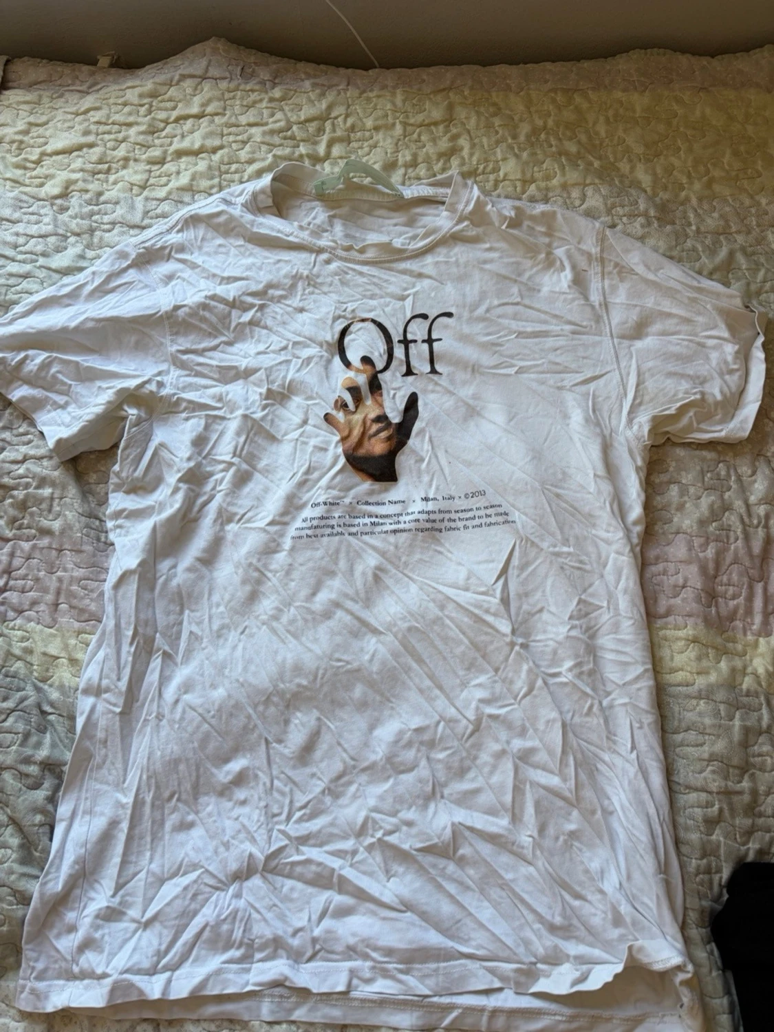 Vit Off-White t-shirt med tryck