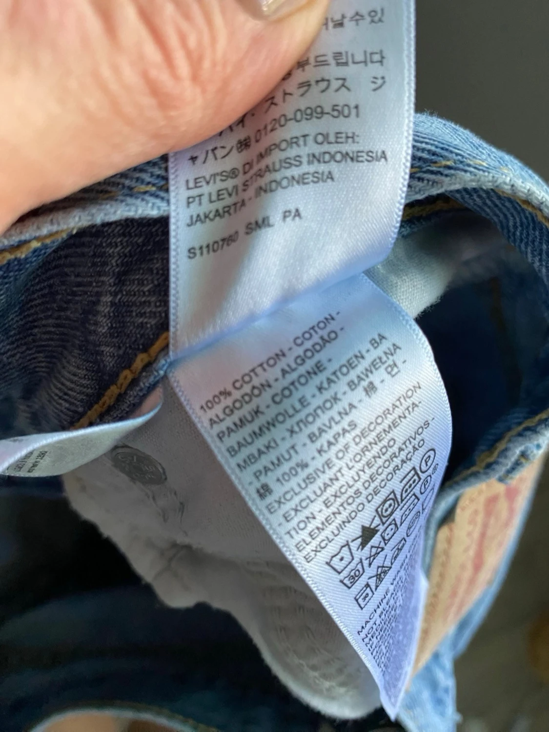 Levi's 94’ baggy ljusblå raka jeans - 5