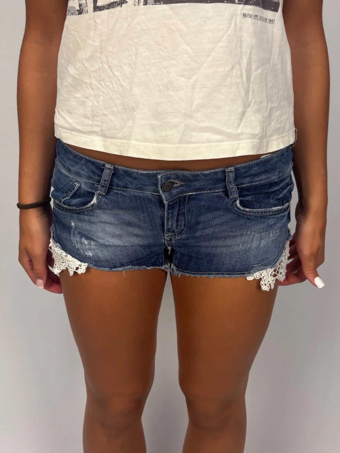 Spets jeansshorts - 1