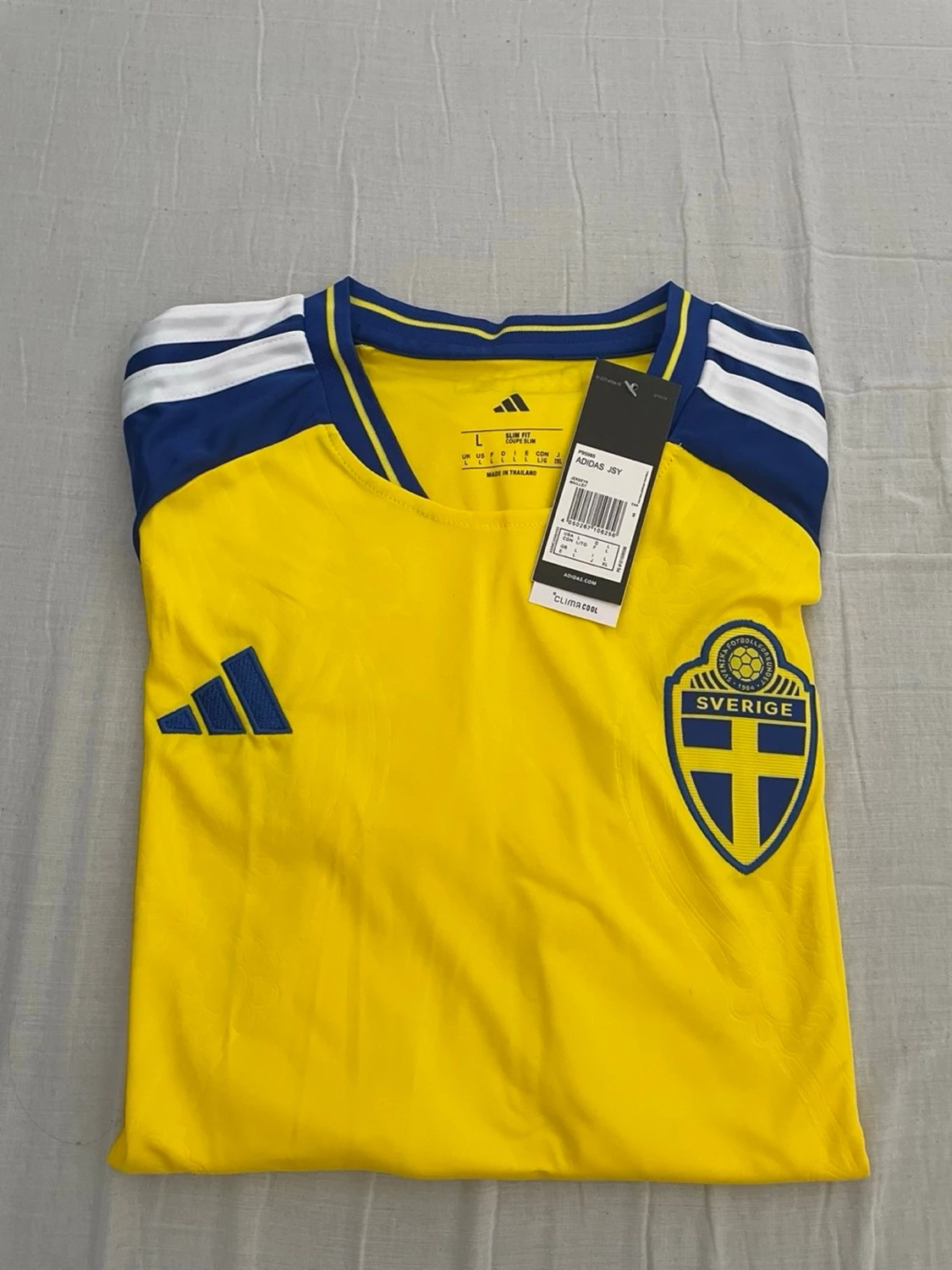 Svensk landslagströja Adidas gul/blå - 1