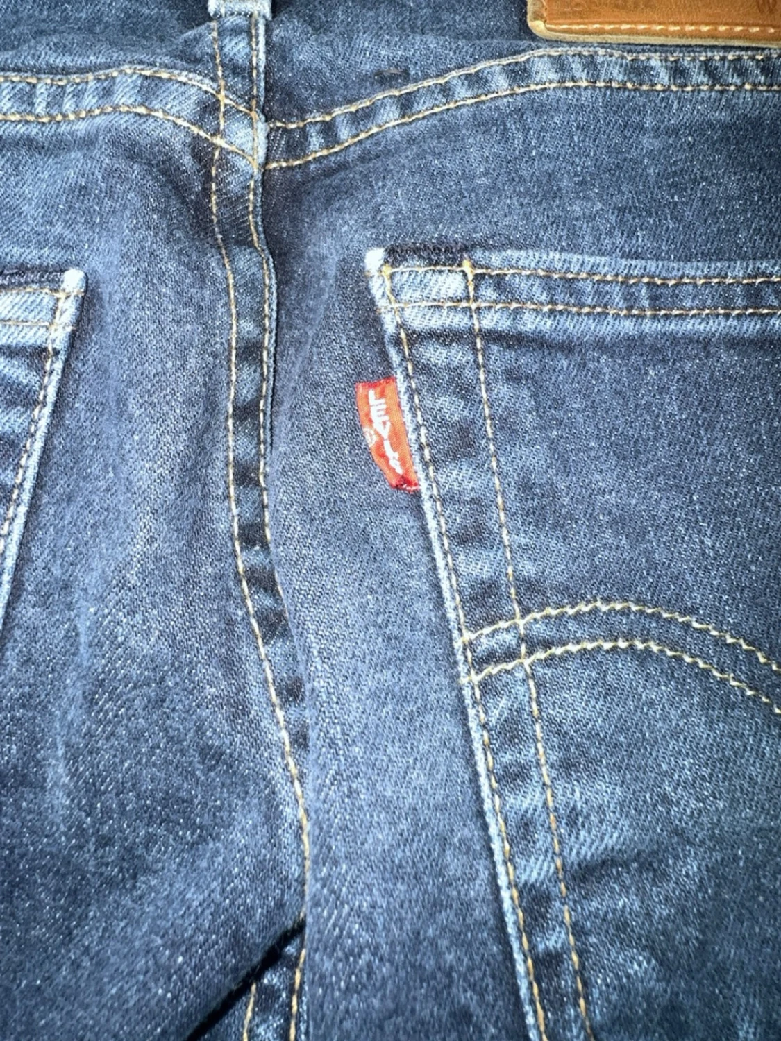 Blå raka jeans i klassisk modell - 2