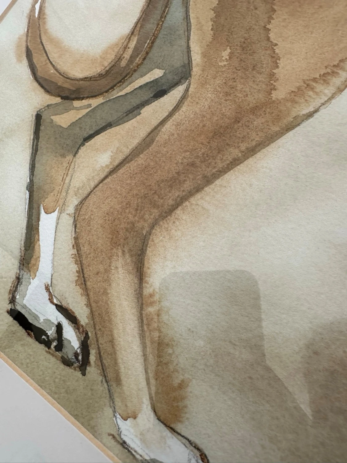 Akvarellmålning av vinthund, 83x63cm - 2