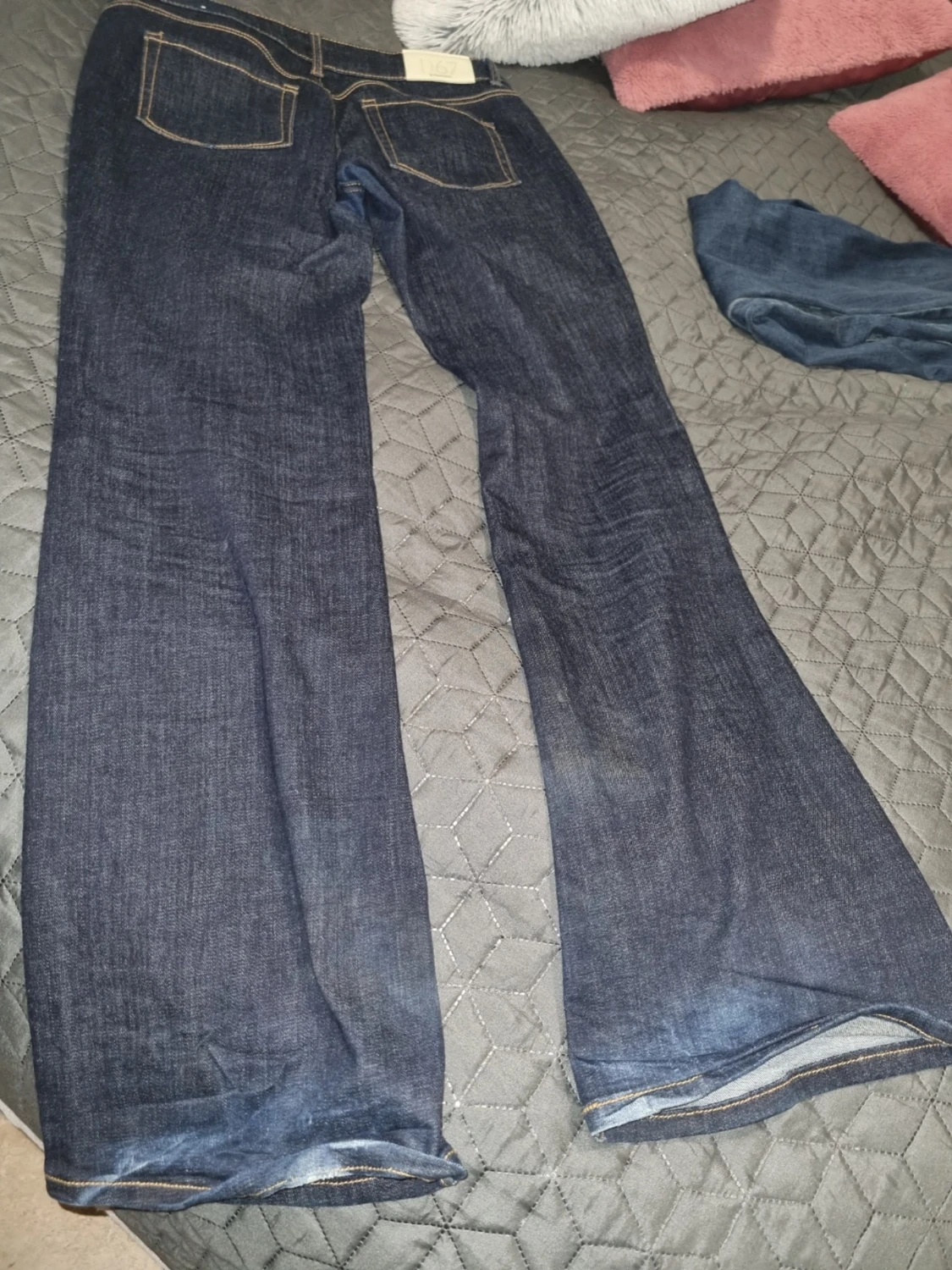 Mörkblå bootcut jeans - 1