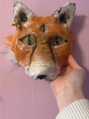 Räv mask - Orange therian mask som är en räv💕🦊 