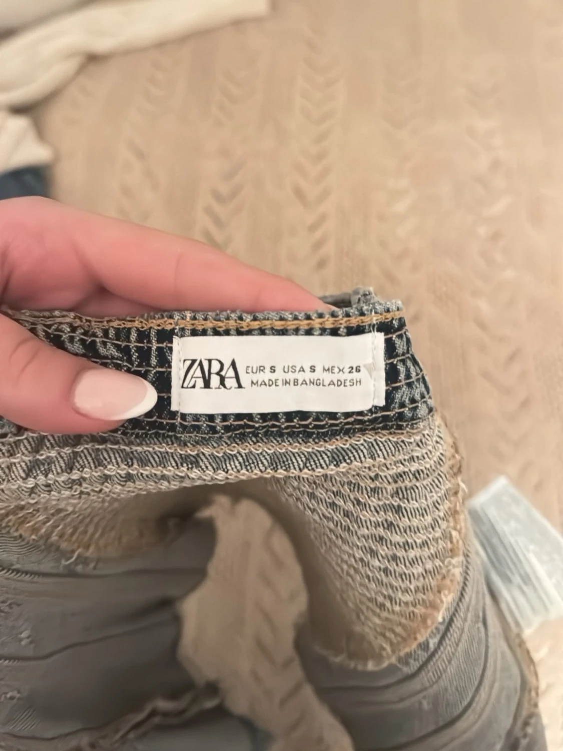Denim korsettopp med knappar - 2