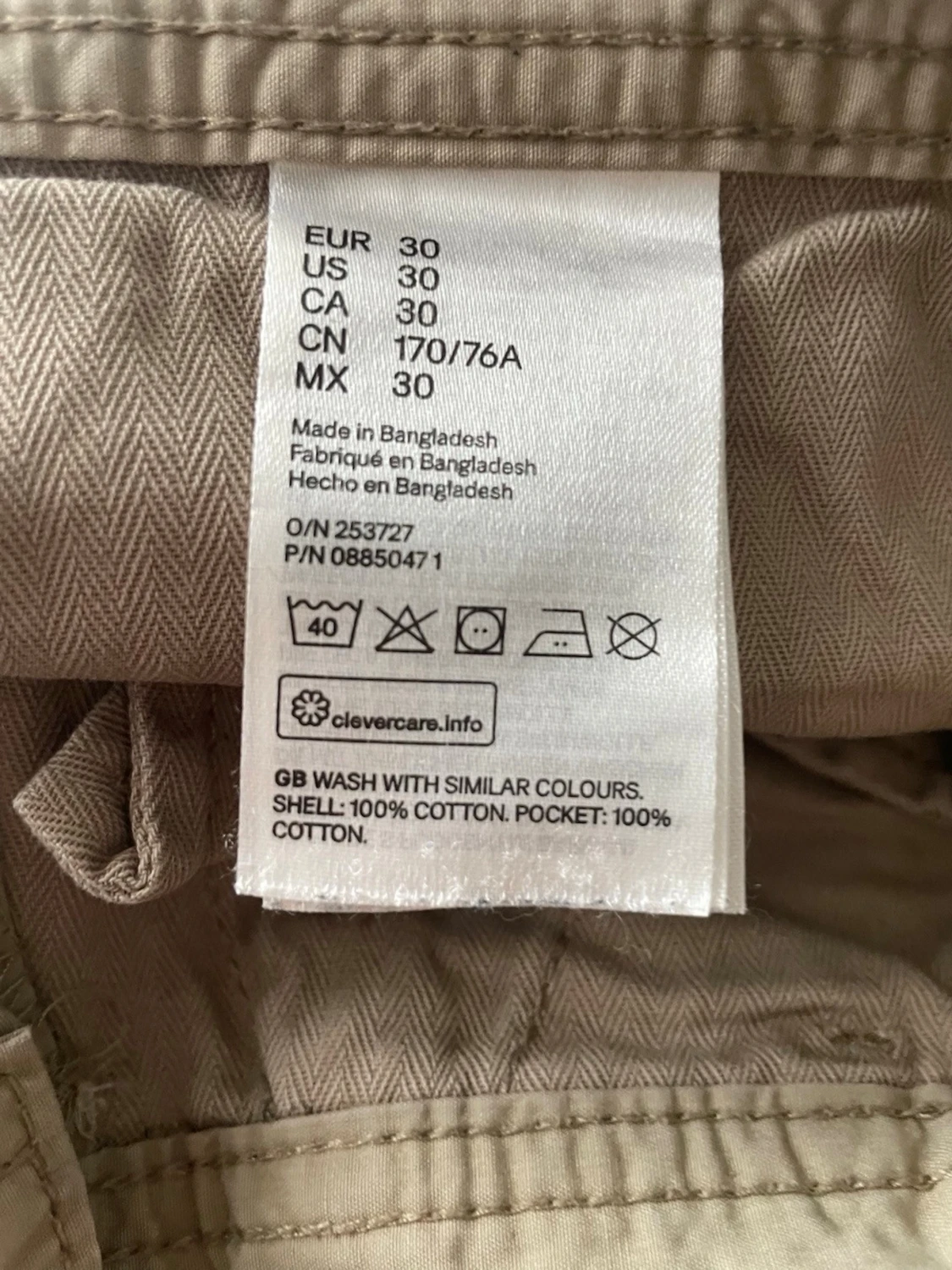 Beiga cargobyxor med fickor - 4