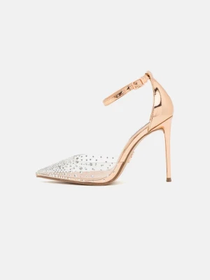 Glittriga klackar med spetsig tå - Spetsiga klackar med glitter pärlor, från Steve Madden storlek 38
