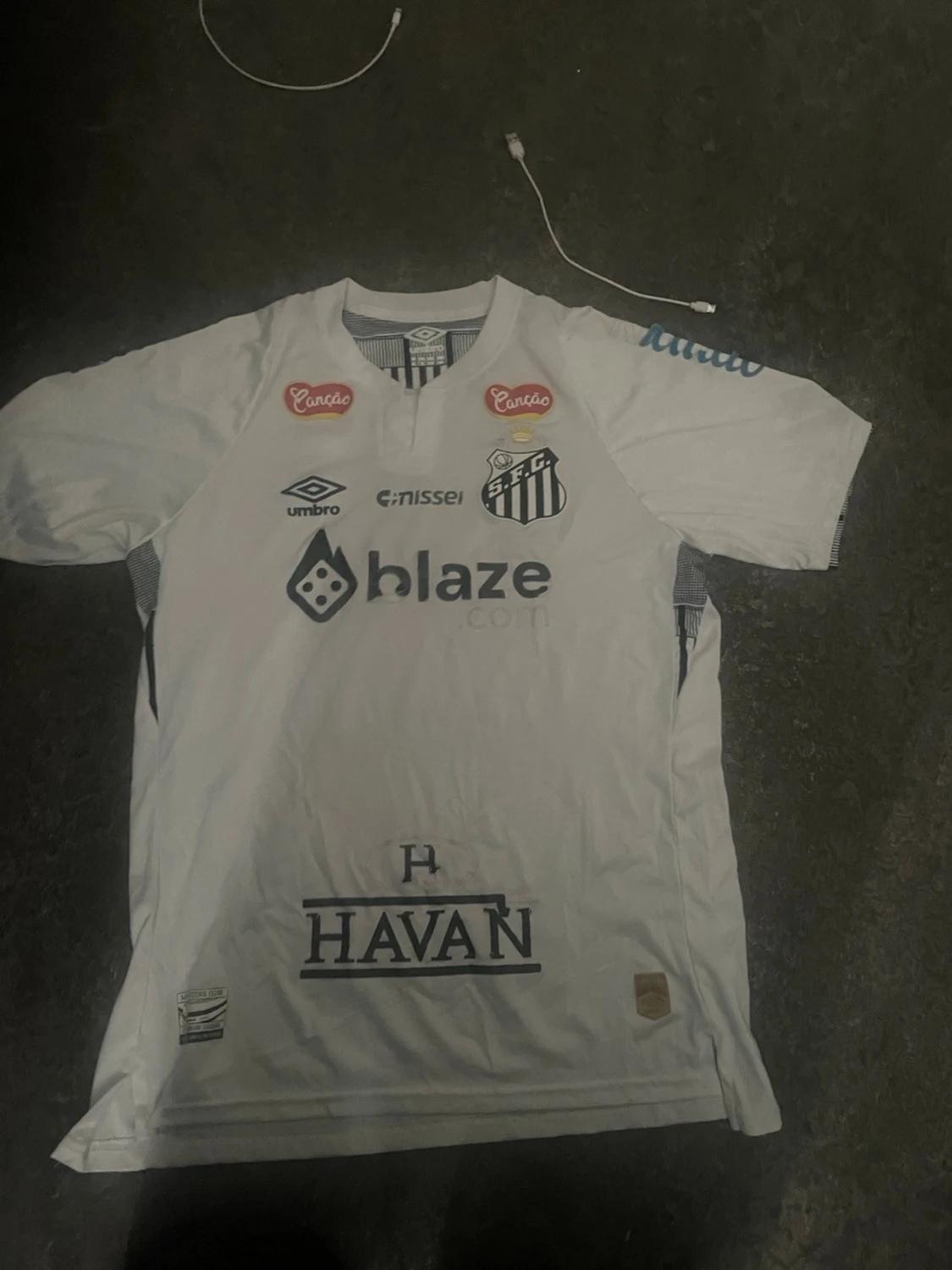 Vit Umbro matchtröja med tryck - 3