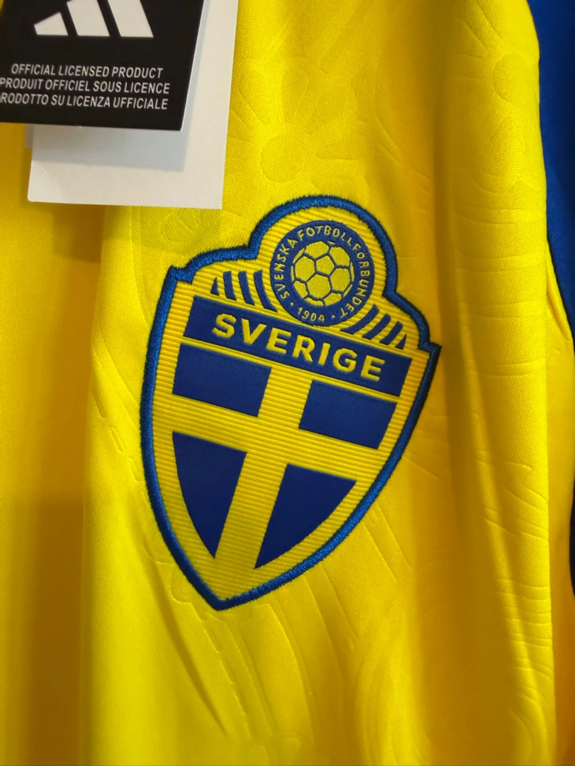 Svensk landslagströja Adidas gul/blå - 2