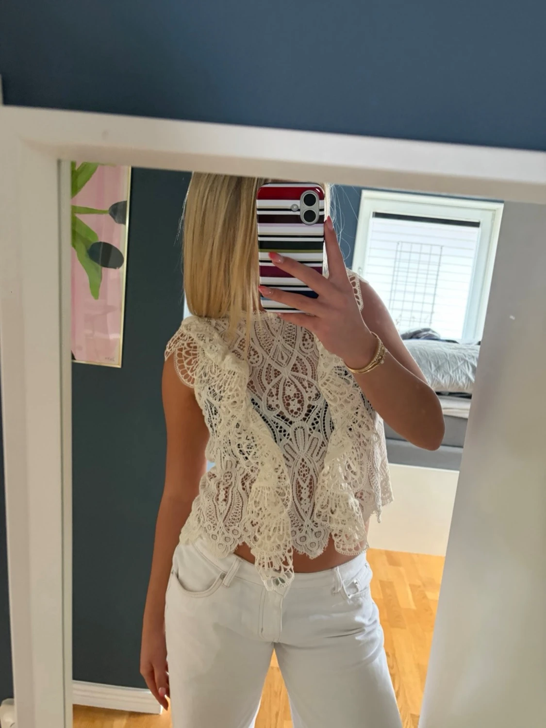 Vit spetsblus !! - 2