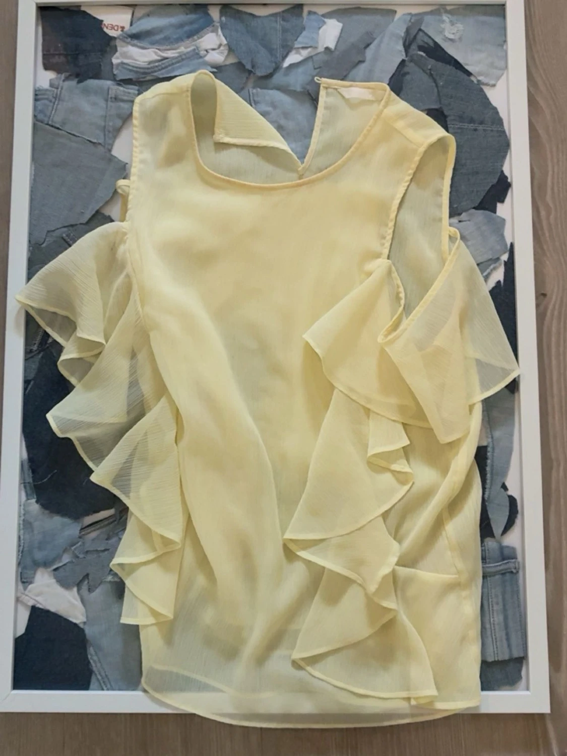 Gul volangblus of shoulder - 3