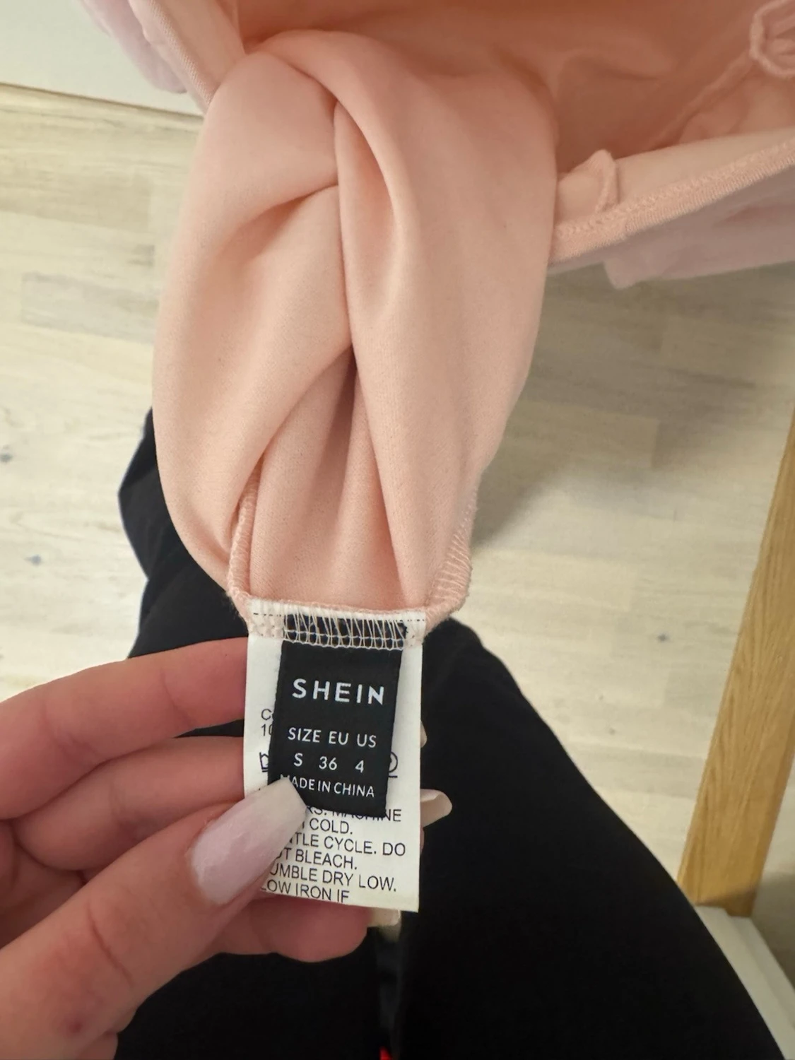 Ljusrosa offshoulder klänning Shein - 1