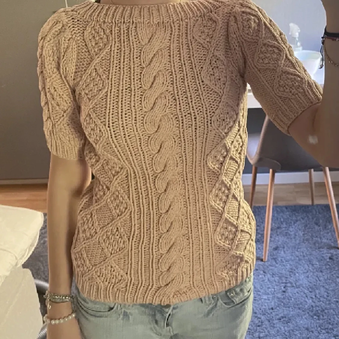 Stickad t-shirt - 90