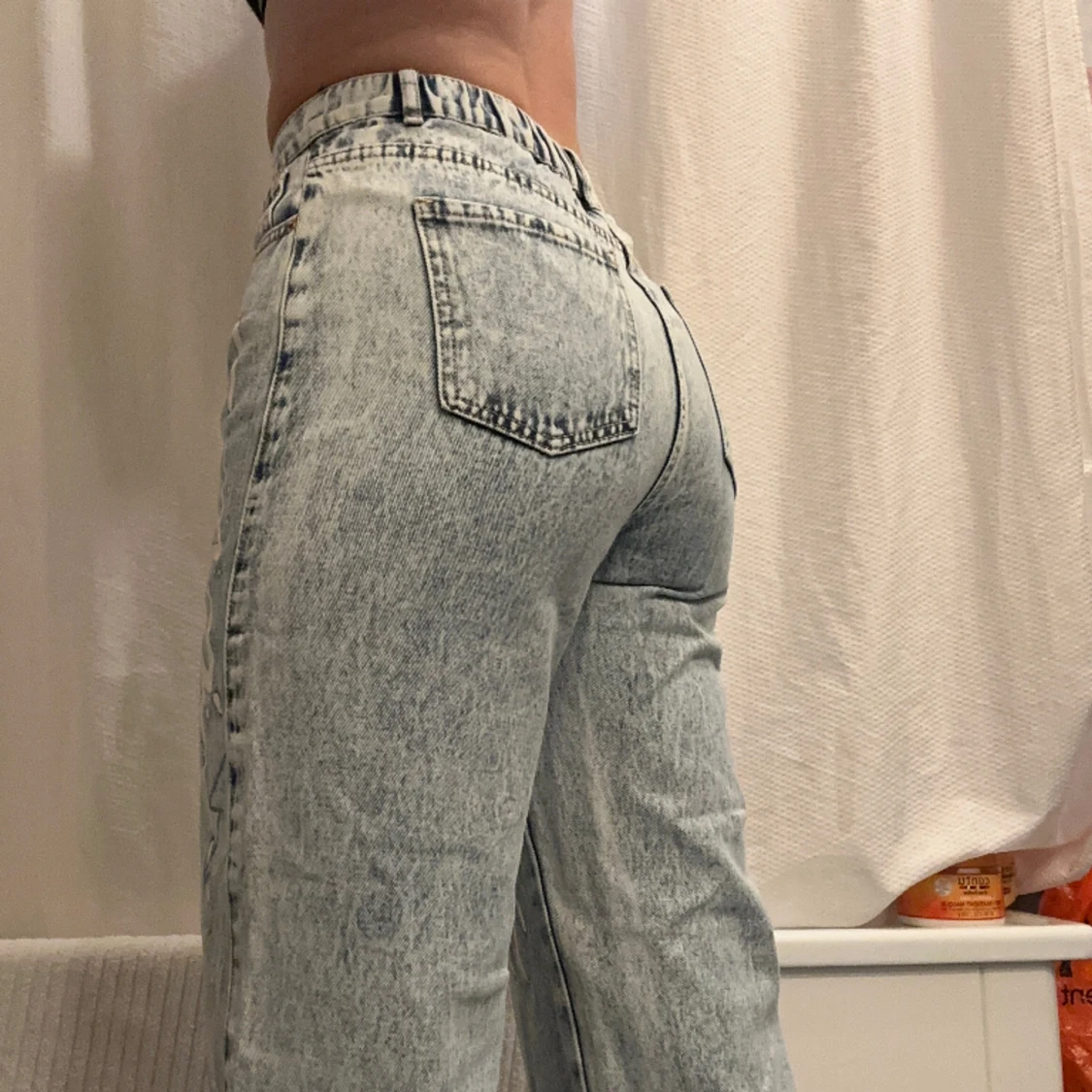 Jeans med tryck - 90
