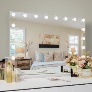 FENCHILIN sminkspegel - FENCHILIN stor Hollywood sminkspegel med lampor. Helt ny och aldrig använd. Den ligger oöppnad i paketet.