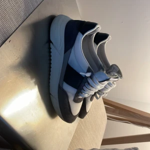 Axel arigato Genesis vintage runner - Hejsan, säljer dess riktigt fina Axel arigato skor. Dom är i bra väldigt bra skick förutom att på ena skon är det en häl stickers som har gått upp lite, då kan man limma dit den eller bara köpa nya för en väldigt billig peng. 