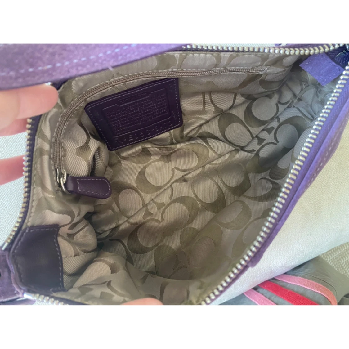 Coach handväska mocka vintage y2k - 91