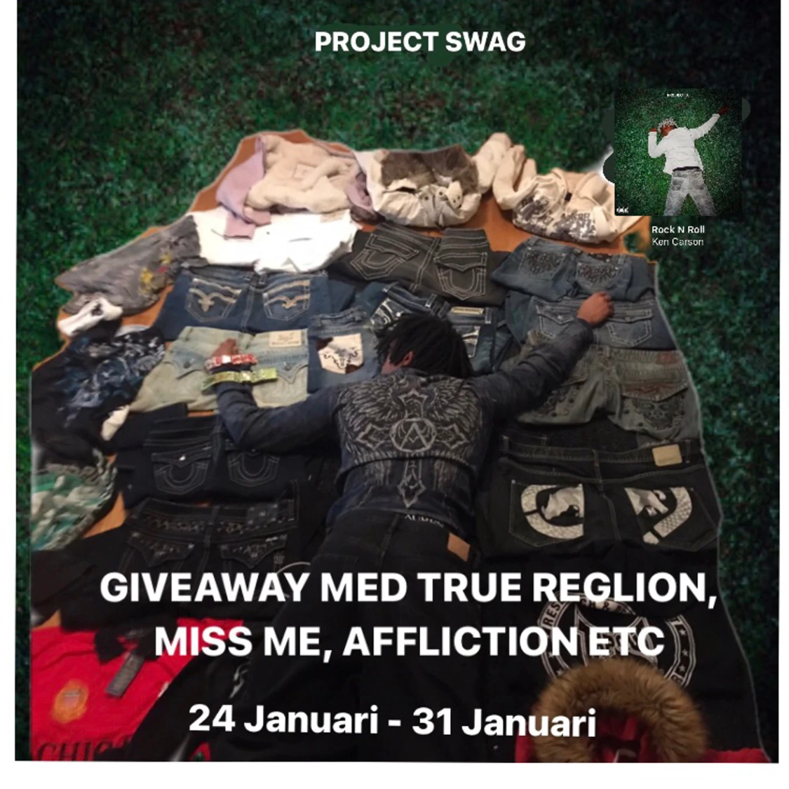 Stor drop med Affliction, True Relegion, Miss Me, Tap Out etc