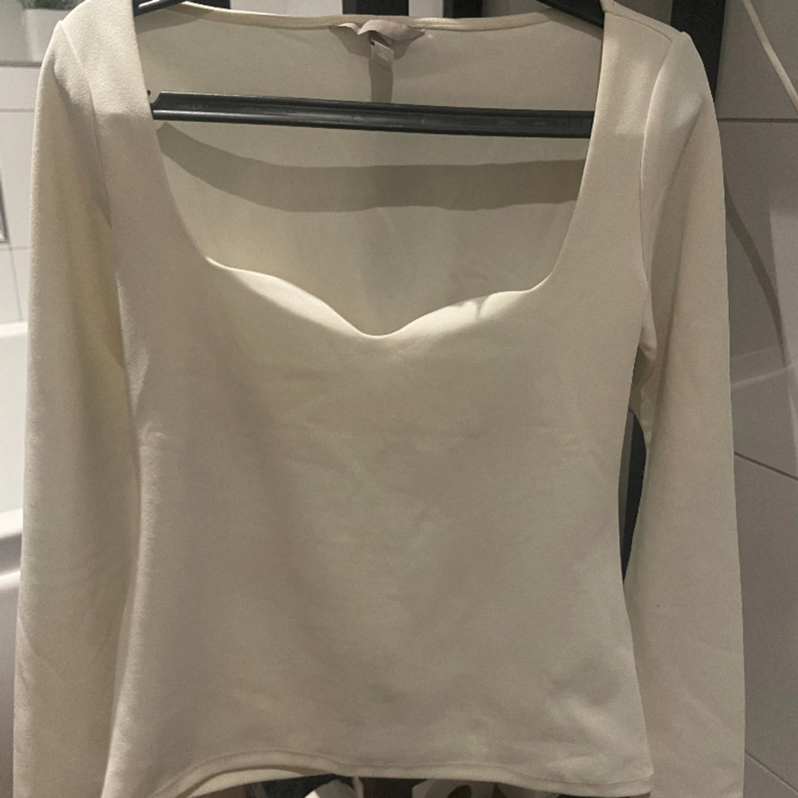 Vit långärmad topp!🤍