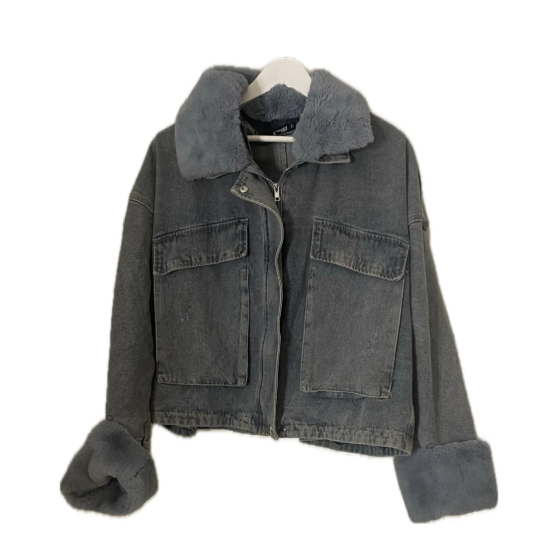 Jeansjacka med päls  - 90