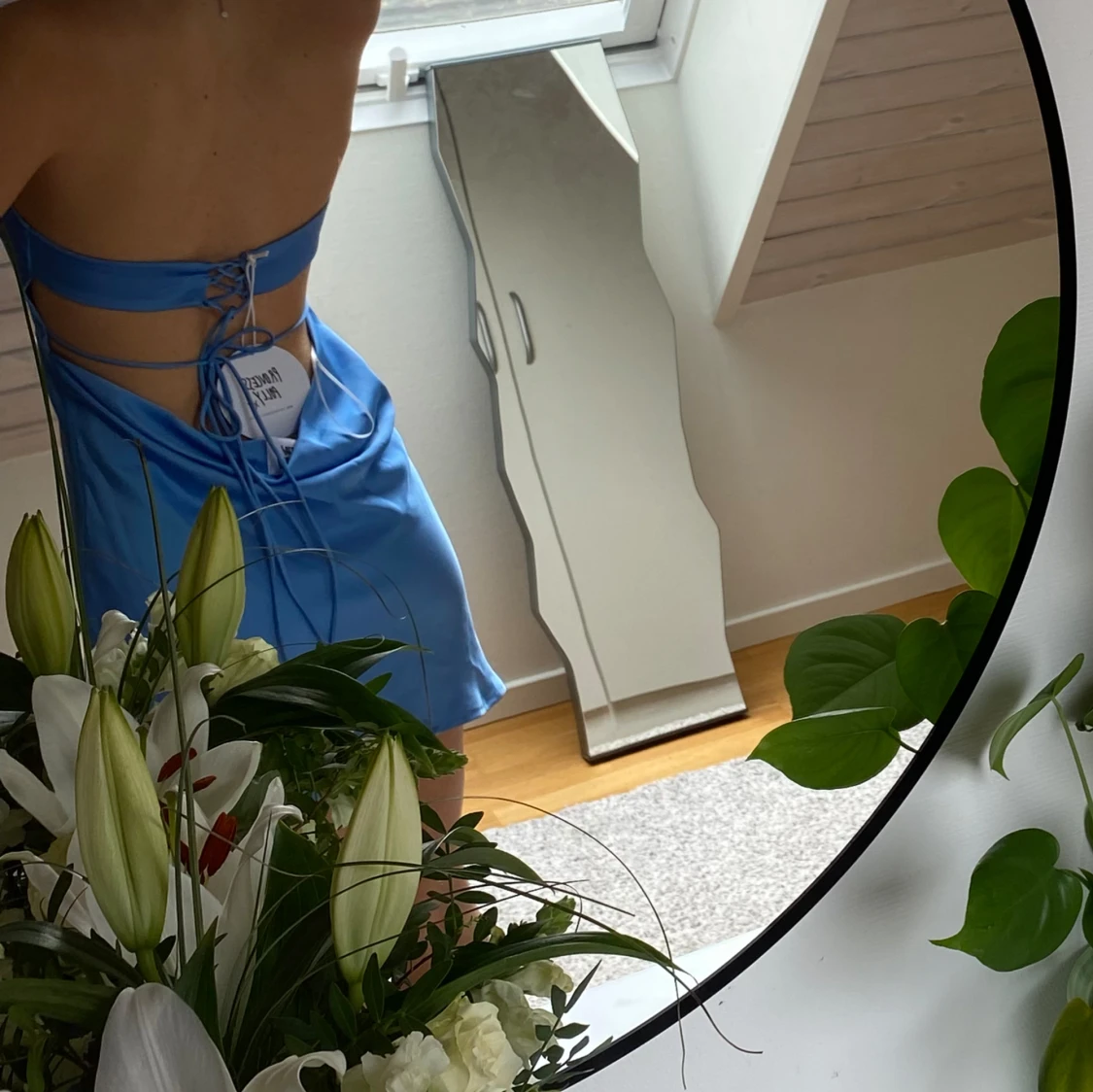 Blå kort klänning 💙 - 90