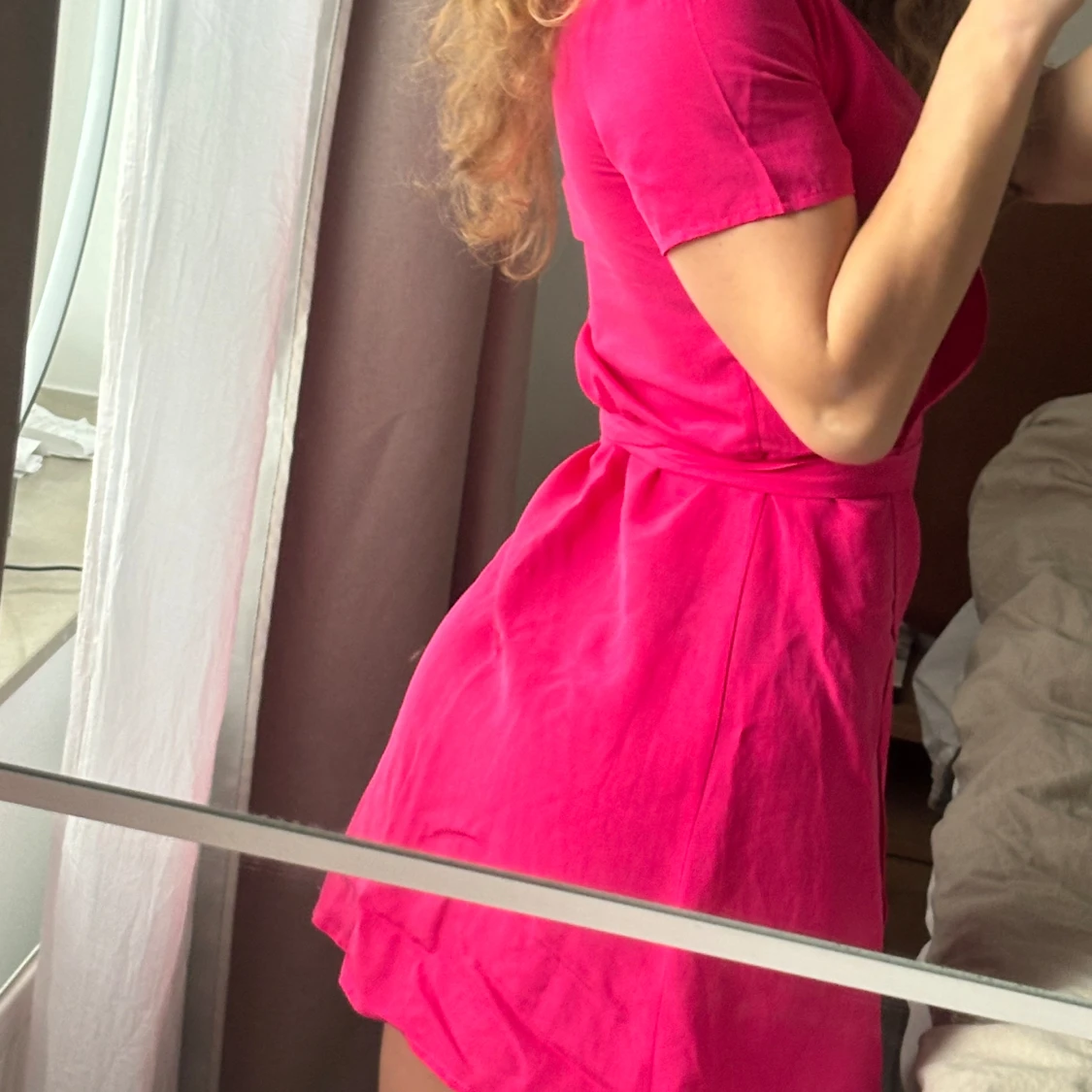 Helt ny knytklänning i linnemix - 90