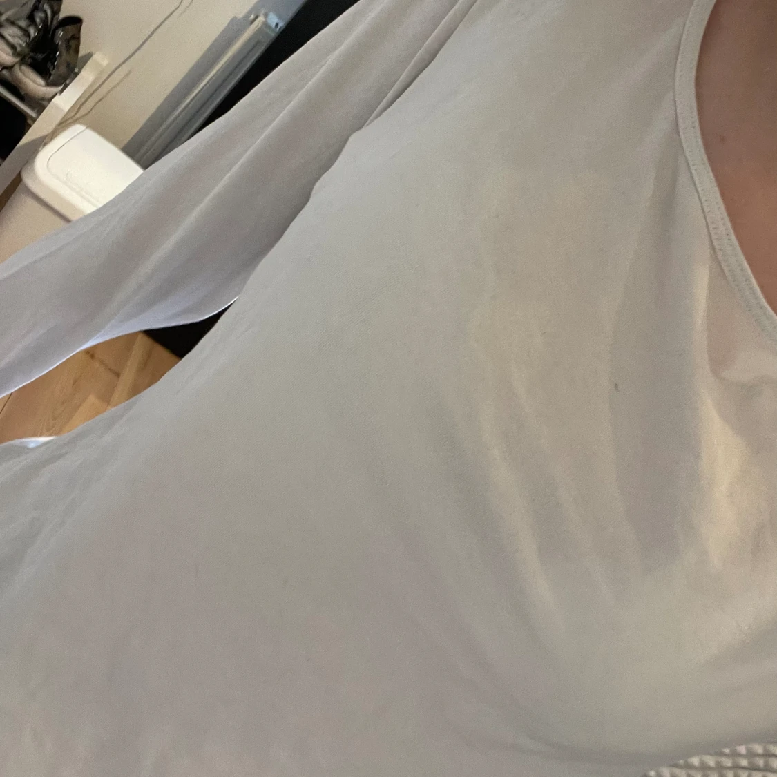 Basic vit tröja - 90