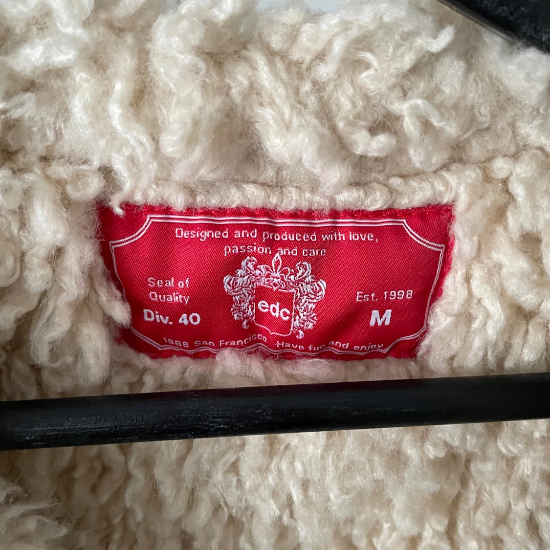 Y2k shearling suede väst - 91