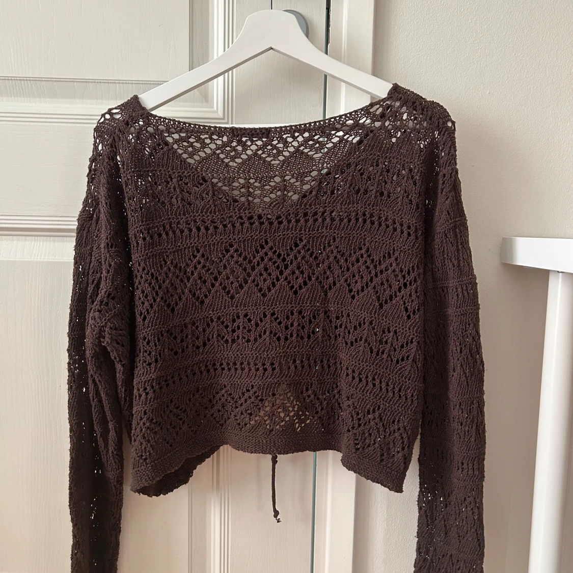 Croppad stickad tröja - 91