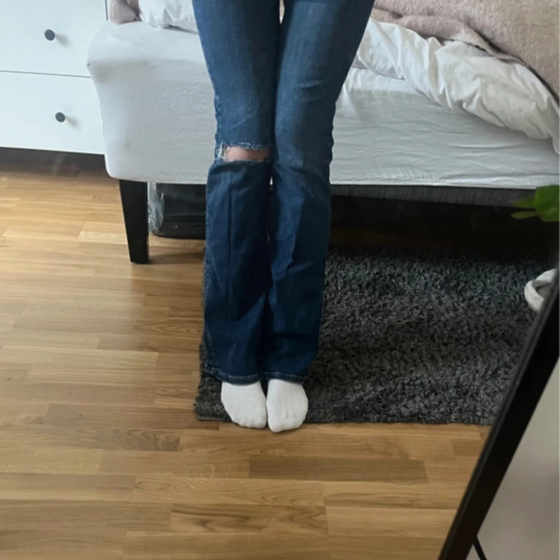Lågmidjade bootcut jeans - 91