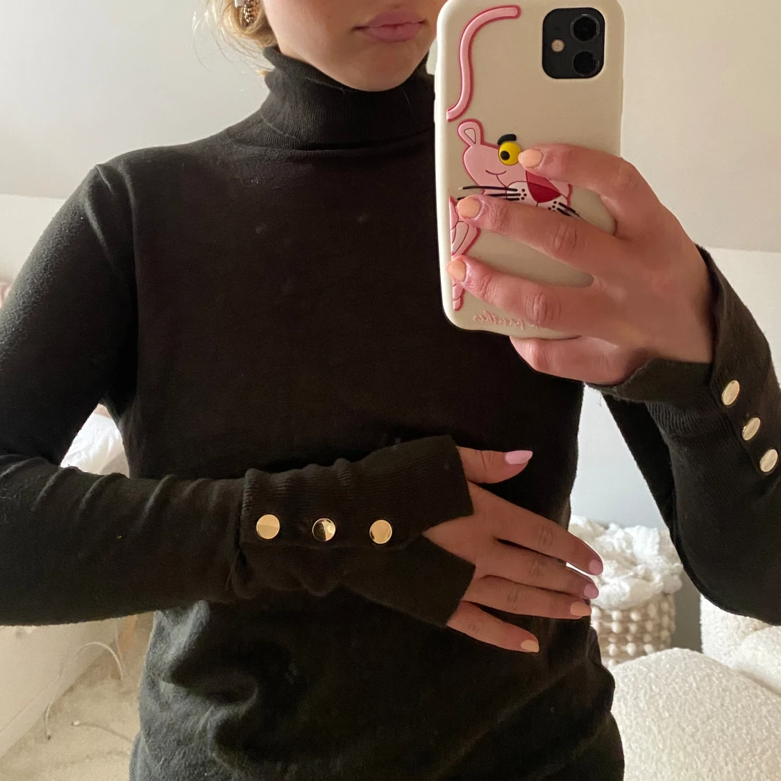 Mörkgrön polo med detaljer - 90