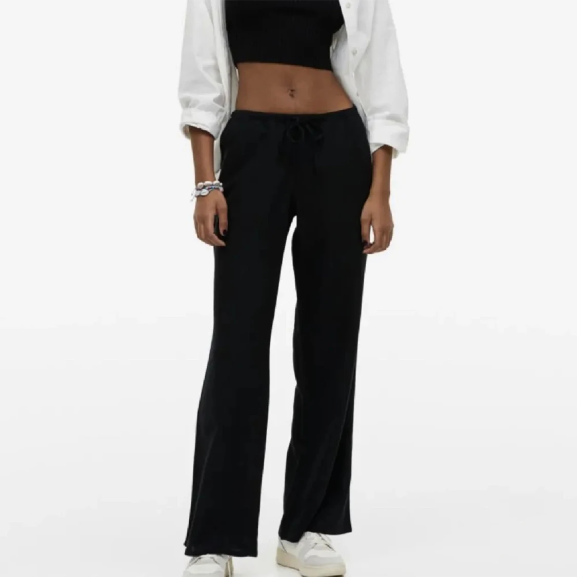 Lågmidjade Linnebyxor