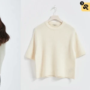 Kortärmad stickad tröja - Skit snygg, knappt använd, jättefint skick 