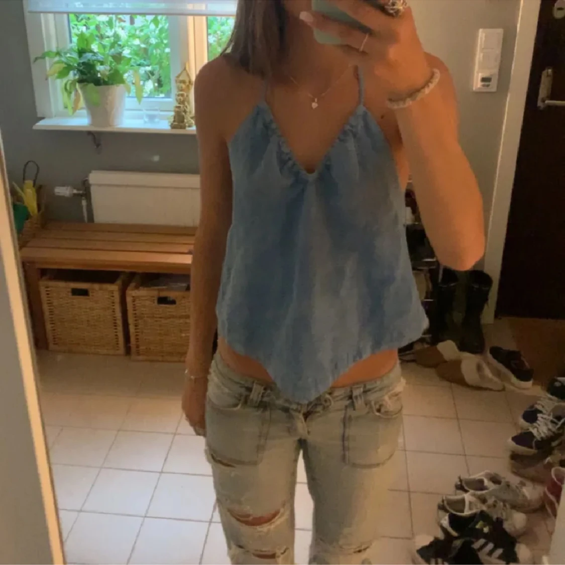 Zara topp med öppen rygg