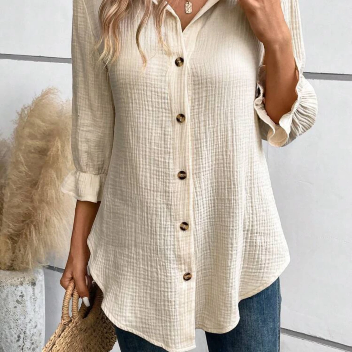 Ny beige skjorta  - 92