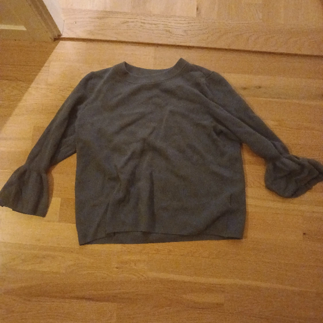 Blå trekvartsärm tröja - 90