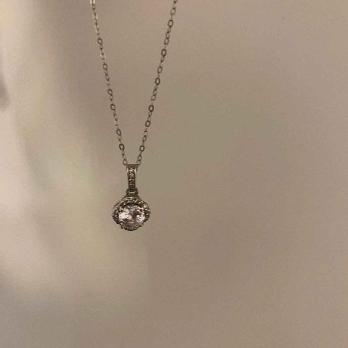 ÄKTA silver halsband - 90