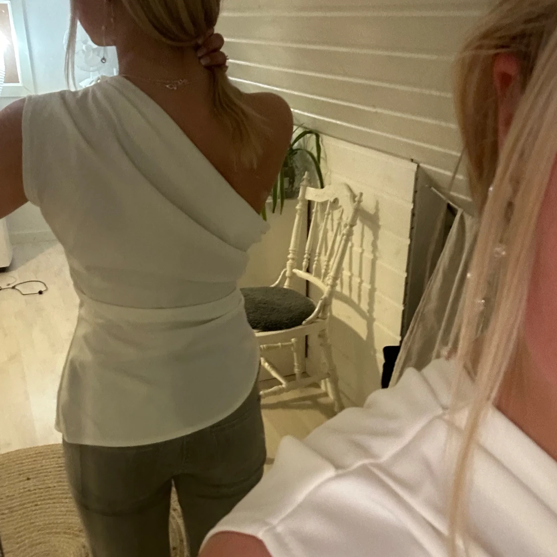 Vit offshoulder topp - 90