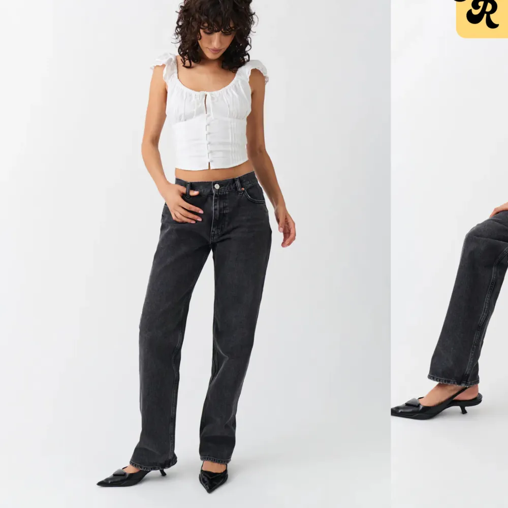 Säljer mina jeans från Gina! Använda en del gånger. Lite slitna!🫶🏼. Jeans & Byxor.