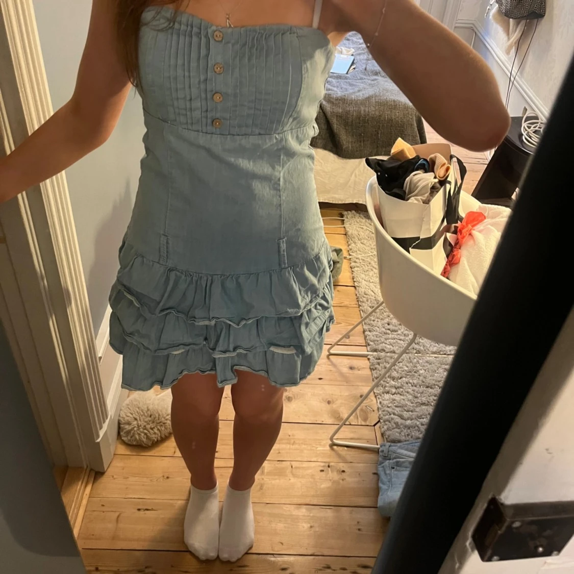 Jeans bandeauklänning  - 90