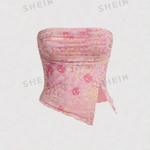 Rosa topp - världens sötaste topp till sommaren, köpt från shein för 69kr. använt en gång och lapparna är bortklippta❤️