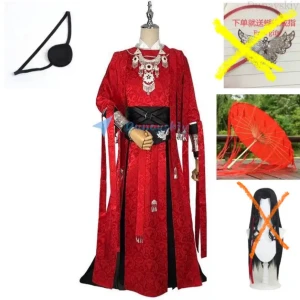 Hua Cheng cosplay - säljer min hua cheng! använd fåtal ggr (2) allt borde ingå. vissa delar har ramlat av eller böjts men inget man ser. fint bra kvalite tyg. peruk och paraply ingår om du vill (700 utan 900 med) köpt för 1500 i sent 2022