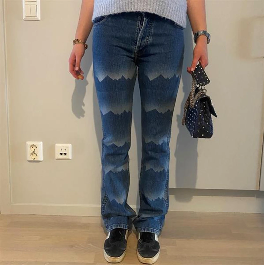 Mönstrade Jeans  - 90