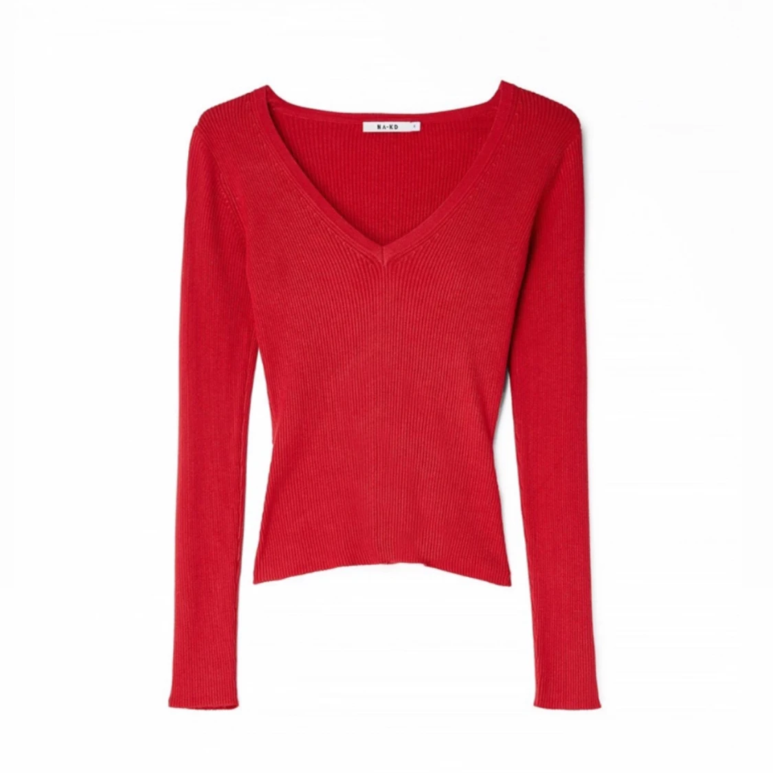 Finstickad tröja med V-ringning - 91