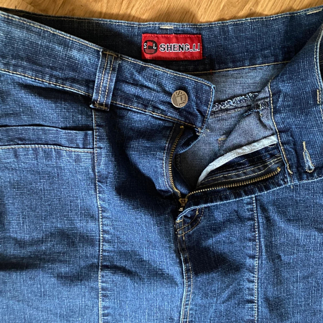 Jeanskjol y2k med snörning  - 91